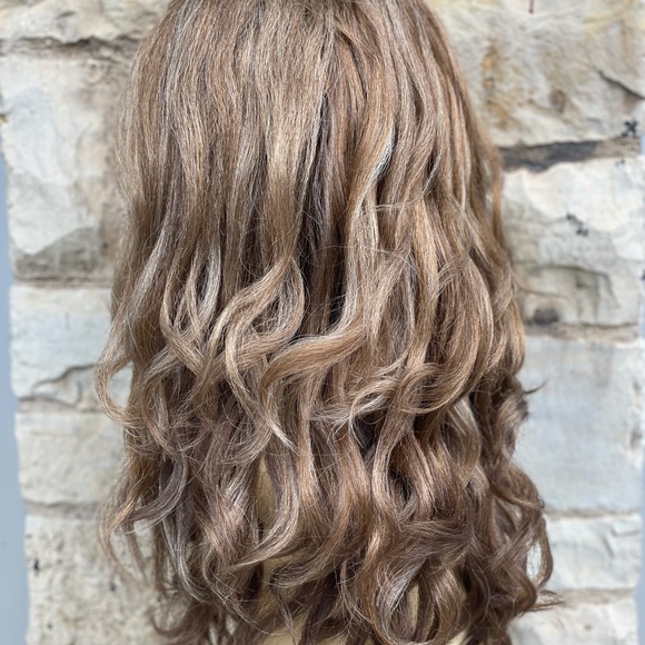 SALE Thick blonde mix sidepart swisslace wig waves main image 10